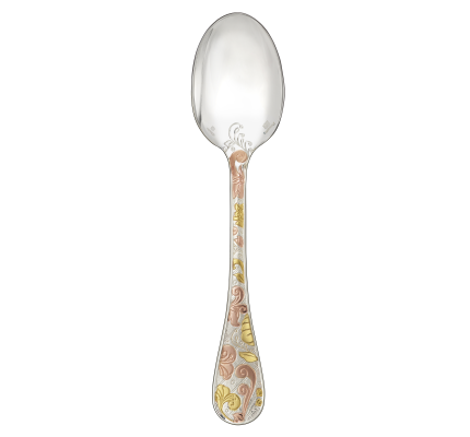 christofle table spoon jardin d'eden silver plated 2 golds 00054002000701 1