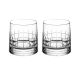 christofle Set of 2 crystal double old fashioned glasses