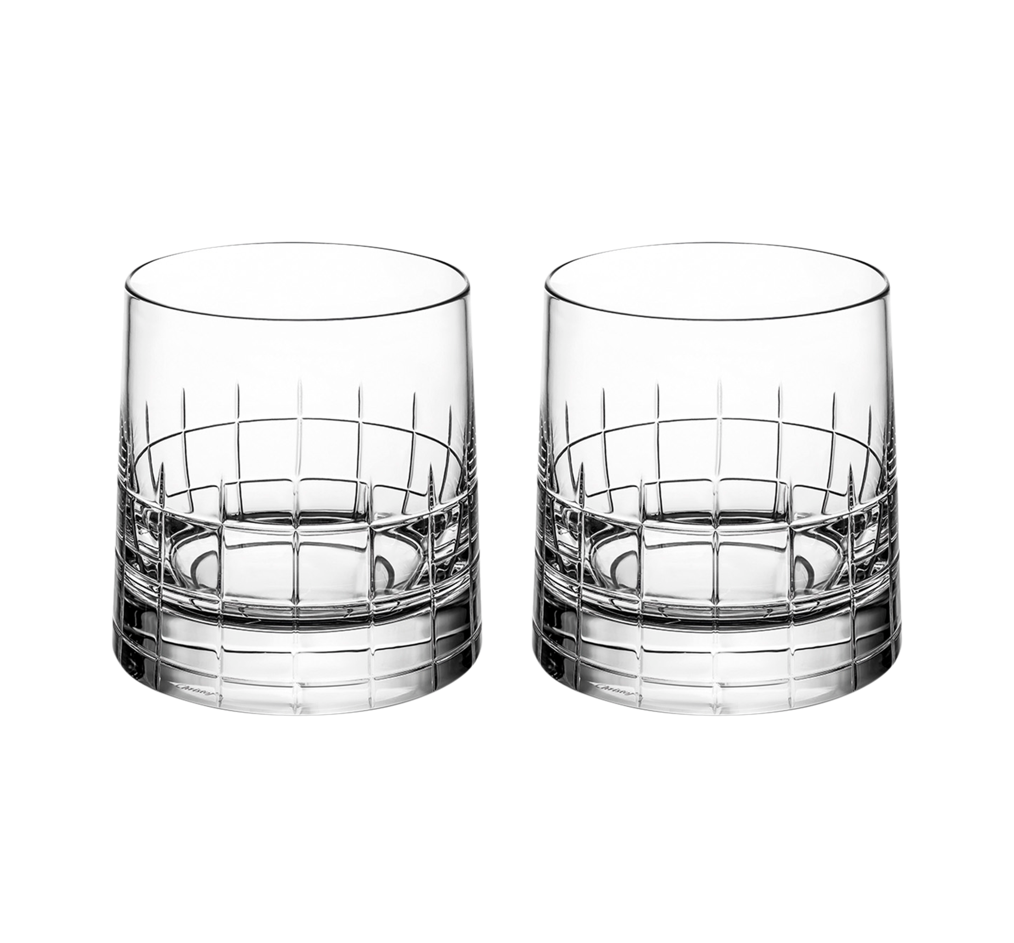 christofle lot de 2 verres à whisky double en cristal 1