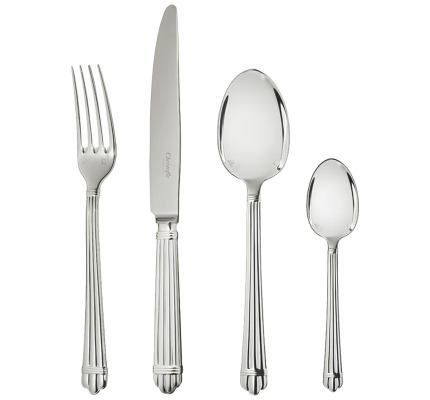 christofle flatware set for 12 people (48 pieces) aria  silver plated 3