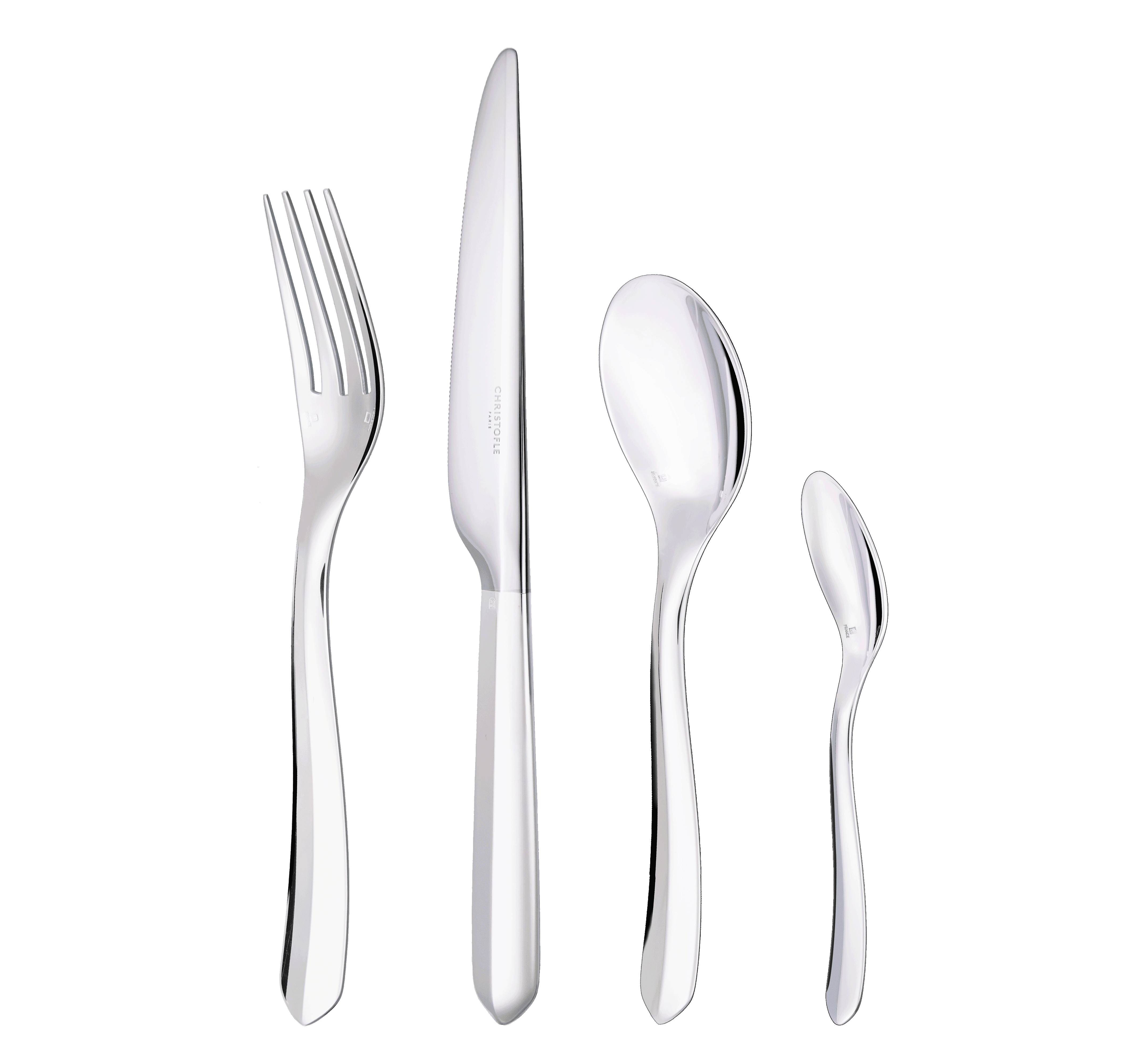 24-piece Silver-Plated Flatware Set for 6 People with Small Storage Box  Infini Christofle