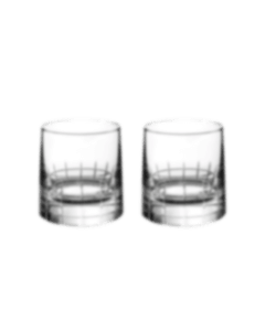 christofle Set of 2 crystal old fashioned glasses