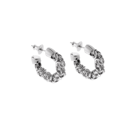 christofle sterling silver hoop earrings 1