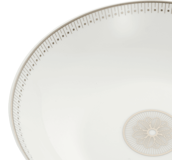 christofle porcelain soup cereal bowl platinum finish 2
