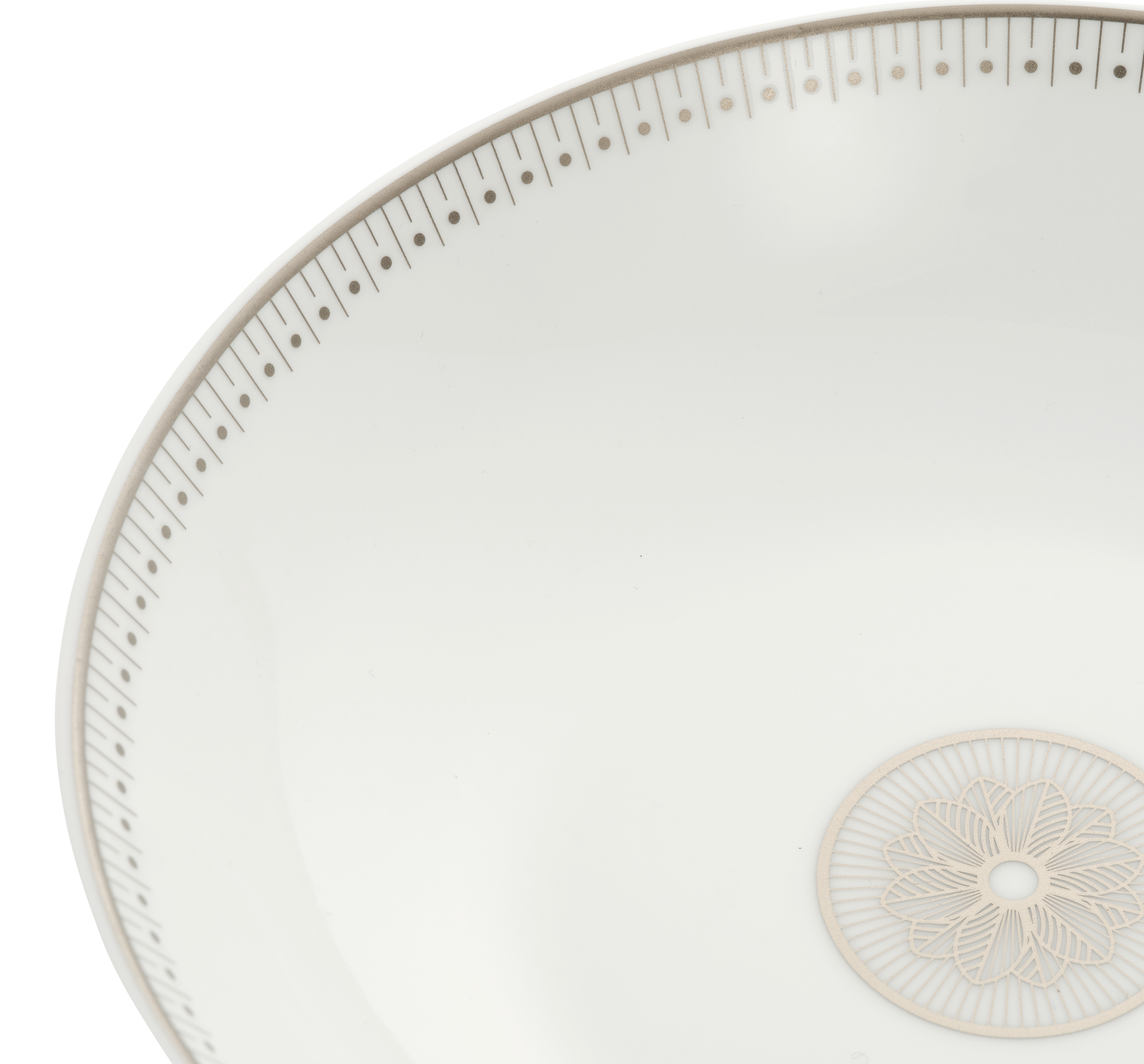 christofle assiette creuse calotte en porcelaine finition platine 2