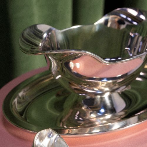 christofle Vintage Silvered Gravy Boat