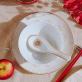 christofle porcelain chinese spoon gold finish 5