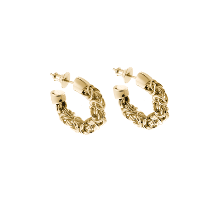 christofle sterling silver gilded 18 carats hoop earrings  1