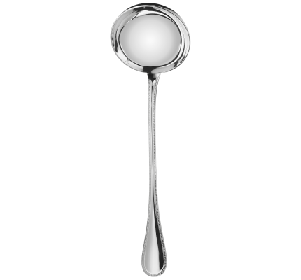 christofle soup ladle perles  silver plated 1