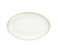 christofle porcelain oval platter 28 cm gold finish 0