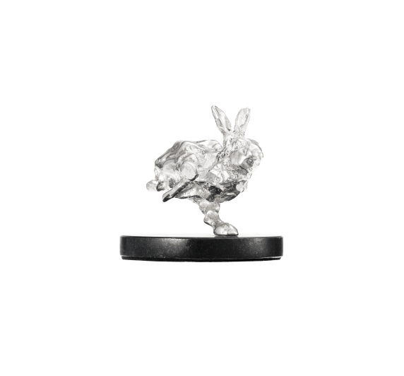christofle agile rabbit in sterling silver - haute orfèvrerie 2