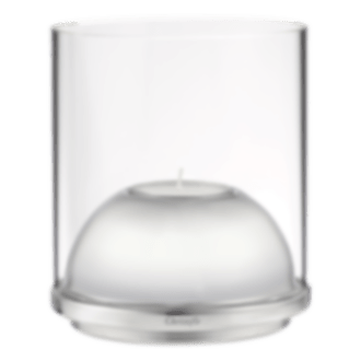 christofle Small Stainless Steel & Glass Hurricane