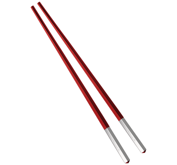 christofle pair of chinese chopsticks uni silver plated and resin 1