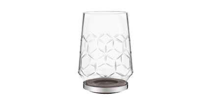 christofle madison 6 glass, wood and silver-plated hurricane 1