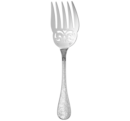 christofle fish serving fork jardin d'eden silver plated 1
