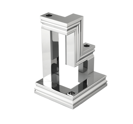 3-light Chrome Aluminium Candelabra