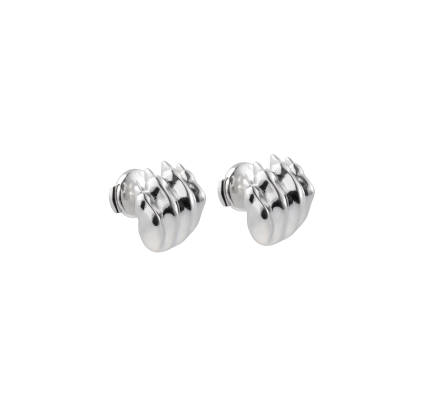 christofle sterling-silver stud earrings rhodium-plated 1