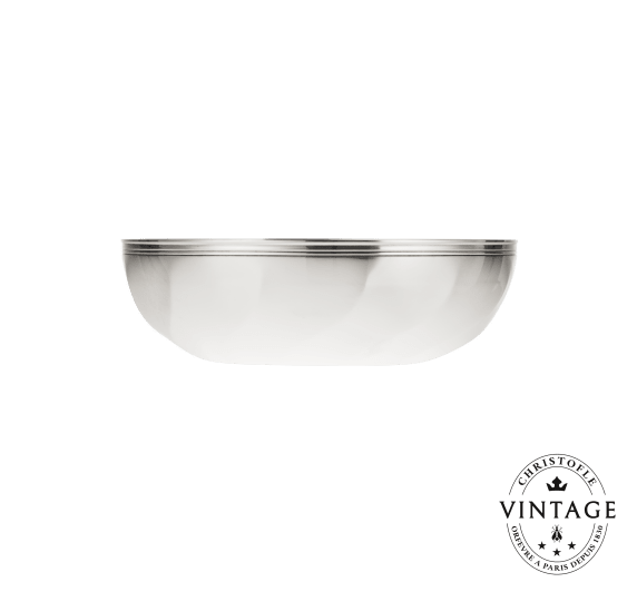 Vintage Silvered Bowl Torsade 17cm