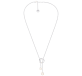 christofle pearl & sterling silver lariat necklace  1