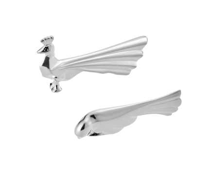 christofle silver-plated set of 2 knife rests peacock and dove 1