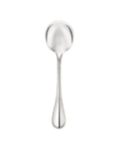 christofle cream soup spoon perles  silver plated 1