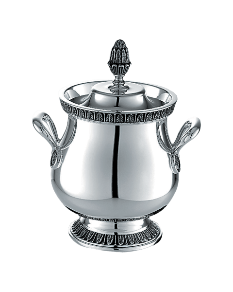 Silver-Plated Sugar Bowl with Lid