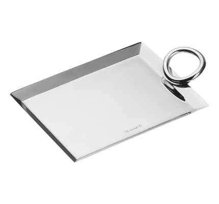 Business card tray Vertigo  Silver plated