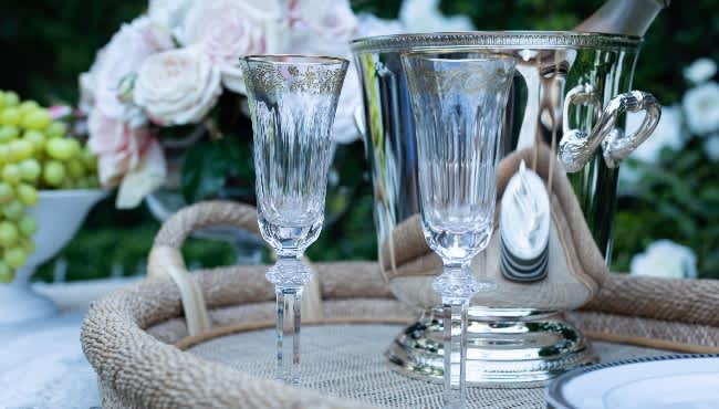 La Lune Glass Cup & Saucer, Set of 4