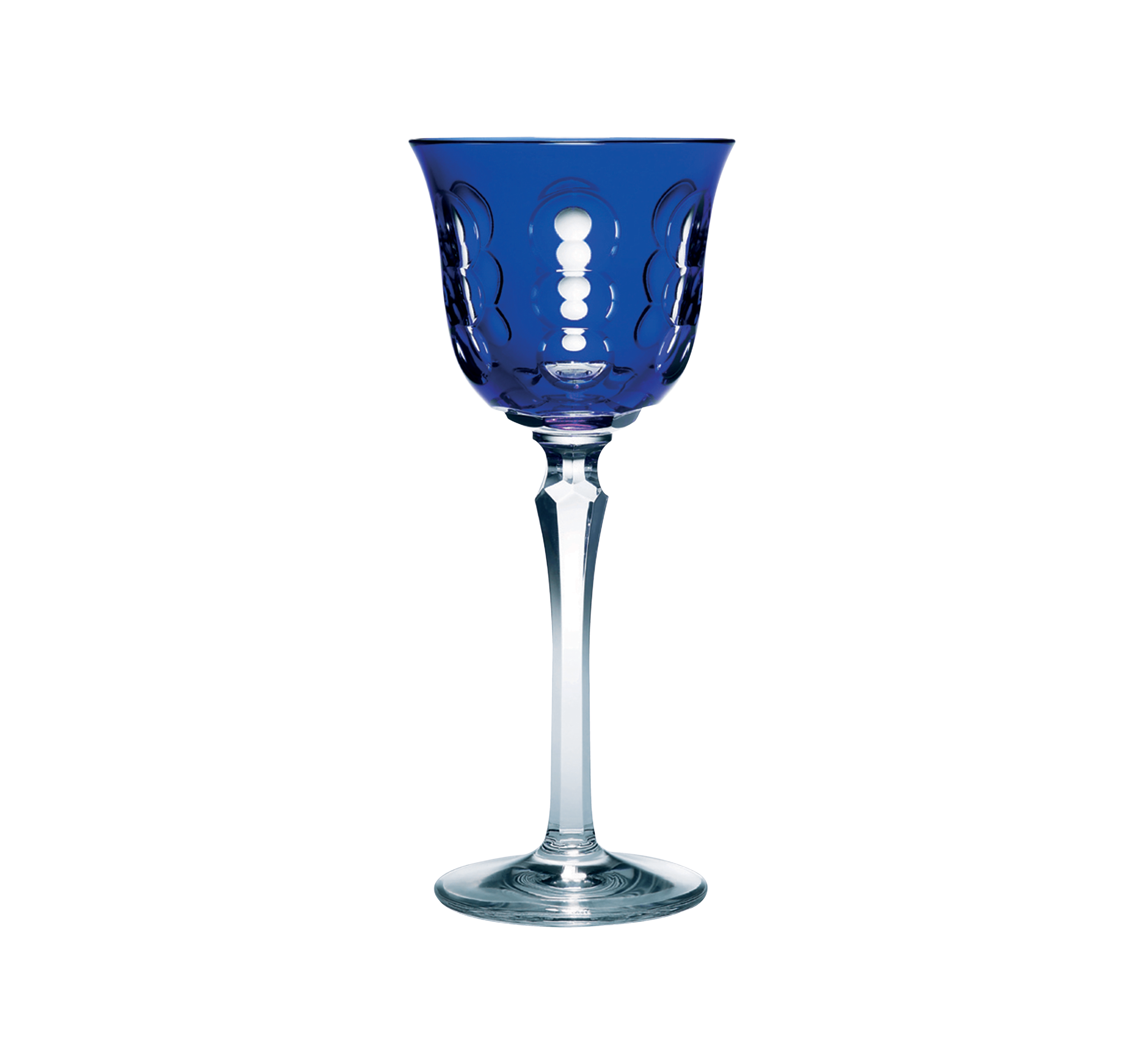 christofle blue crystal wine glass 1