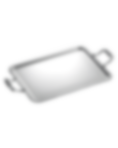 Silver Plated Rectangular Tray with Handles - 49 x 39 cm
