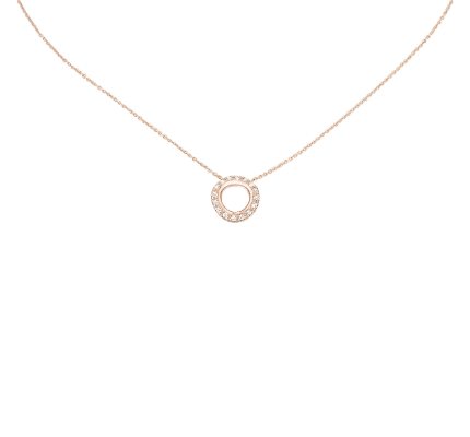 christofle rose gold & diamond pendant 1
