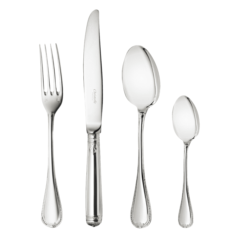 48-Piece Silver-Plated Flatware Set with Chest Malmaison