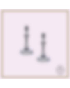 christofle Silvered Vintage Candlestick Duo