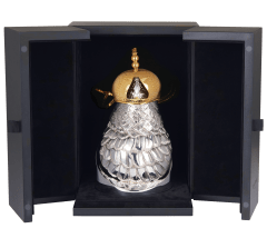 christofle hawk's head silver plated with hood - haute orfèvrerie 1