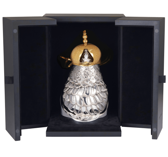 christofle hawk's head silver plated with hood - haute orfèvrerie 1