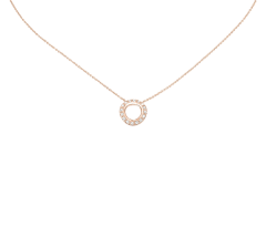 christofle rose gold & diamond pendant 1