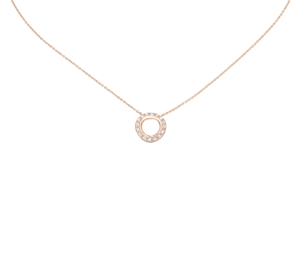 christofle rose gold & diamond pendant 1