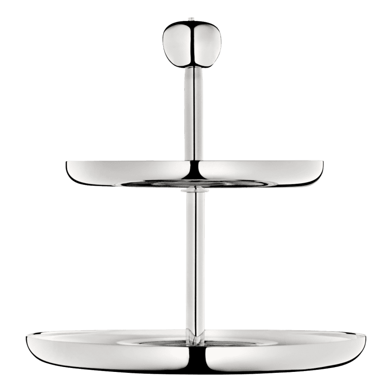 2-Tier Silver-Plated Dessert Stand Jardin d'Eden