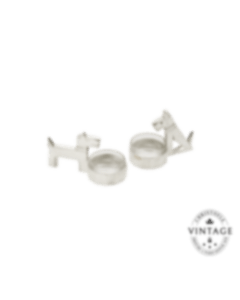 christofle Vintage Silvered Salt and Pepper Dog Bowls
