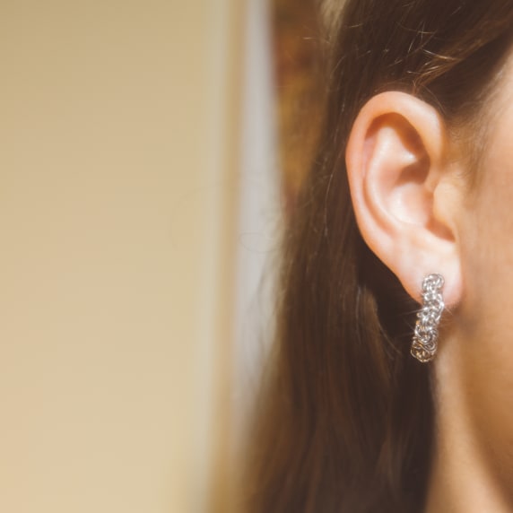 christofle sterling silver hoop earrings 3