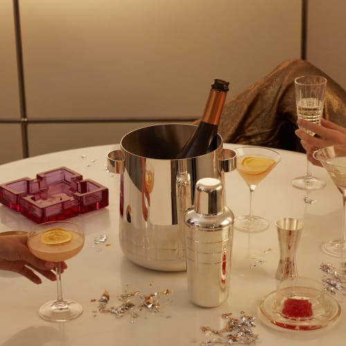 グラフィック シャンパンクーラー シルバーコーティング グラフィック
