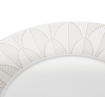 christofle porcelain dinner plate platinum finish 1