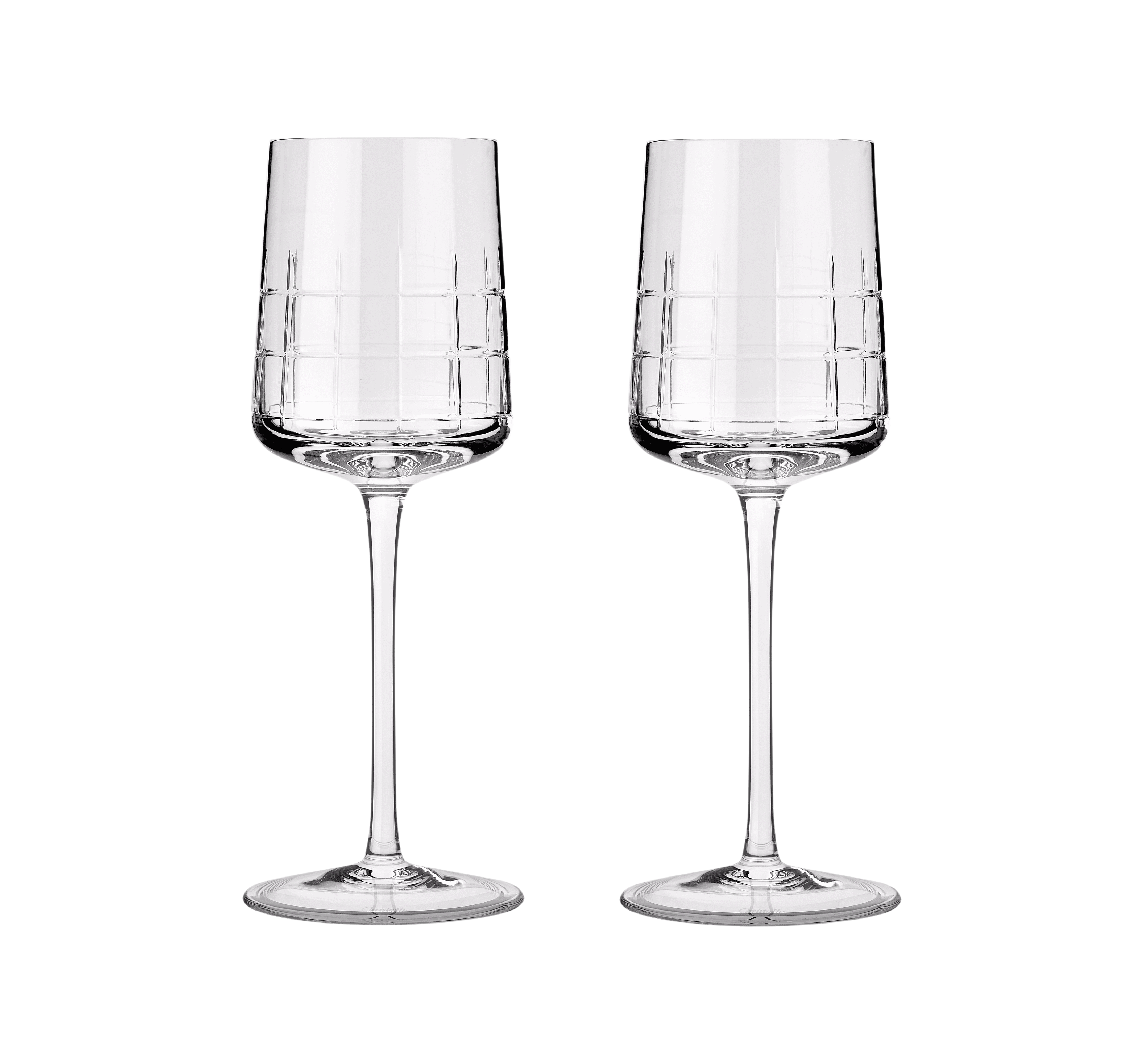 christofle lot de 2 verres à vin blanc en cristal 1