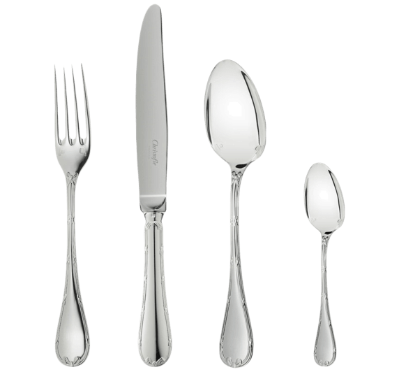Flatware set for 12 people (48 pieces) Rubans Silver plated Flatware set for 12 people (48 pieces) Rubans Silver plated