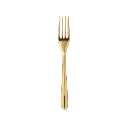 Gold Stainless Steel Dessert Fork