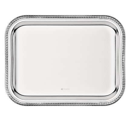 christofle rectangular tray  malmaison  silver plated 1