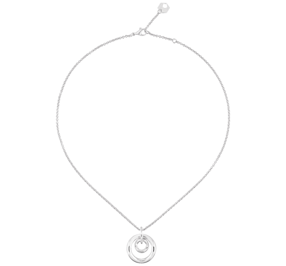 christofle small pendant with double ring idole de christofle  sterling 1