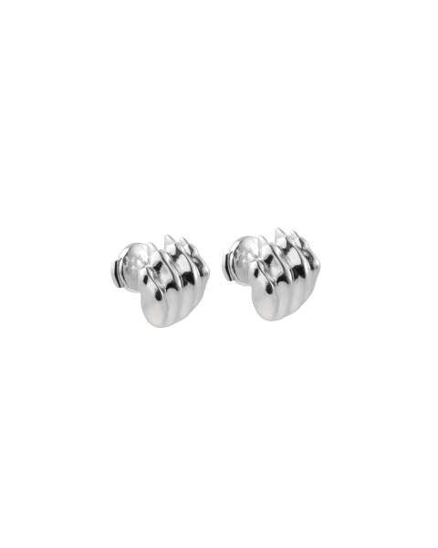 Sterling-Silver Stud Earrings Rhodium-Plated
