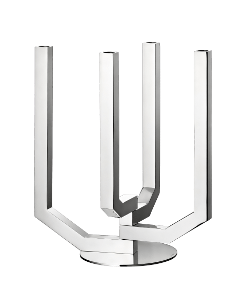 Stainless Steel 4-Arm Candelabra