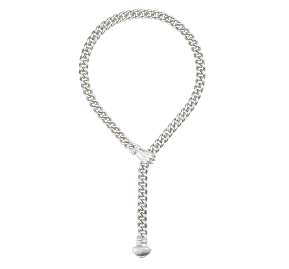 christofle sterling-silver necklace rhodium-plated 1